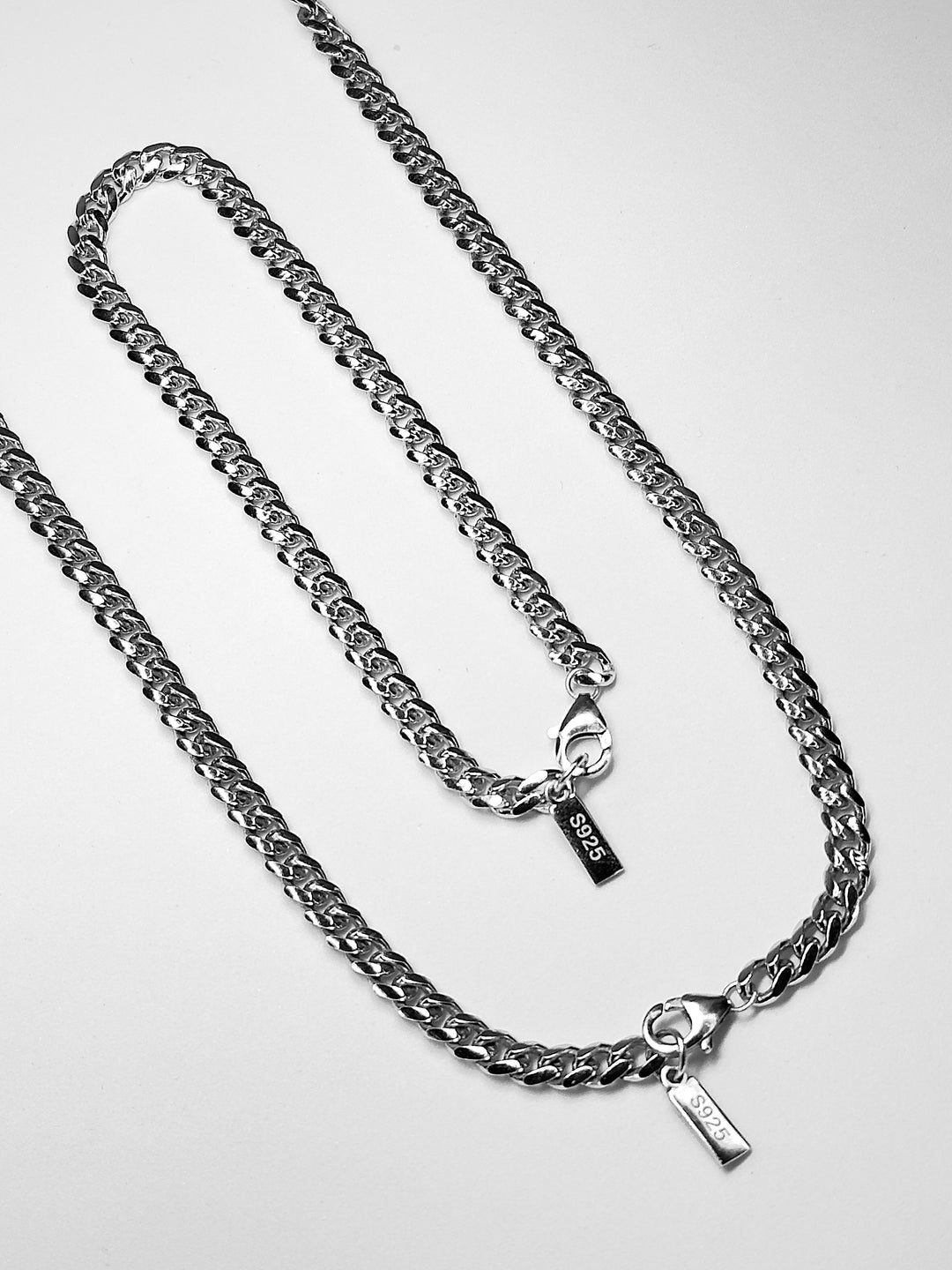 Cuban Chain & Bracelet Set aus S925 Sterling Silber - 5mm