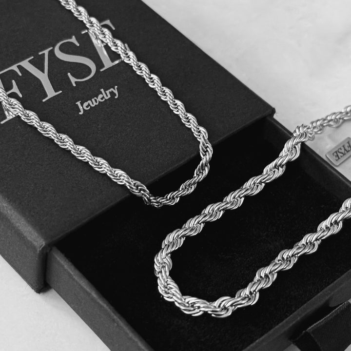 Rope Chain & Bracelet Set - 3mm